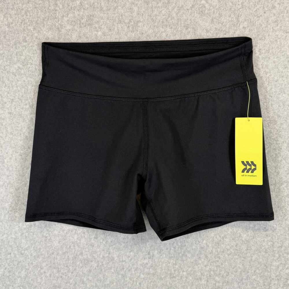 All in Motion Girls Black Activewear Shorts Youth Size XXL 18 Elastic Waist NWT